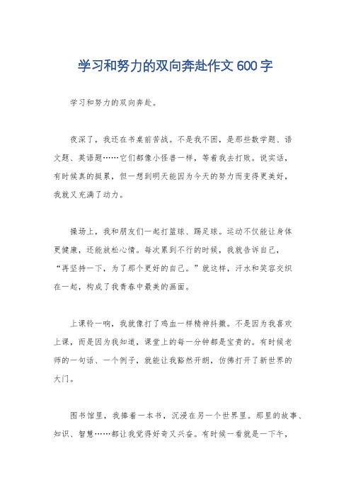 学习和努力的双向奔赴作文600字