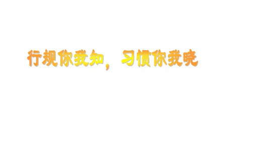 六年级下册班会课件 行规你我知,习惯你我晓 通用版