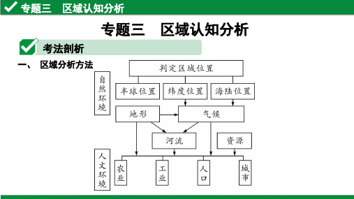 2020年福建中考地理复习常考专题三  区域认识分析