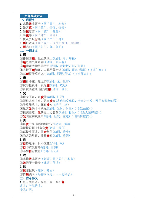 2025年高中语文统编版必修下册文言文《促织》知识点梳理