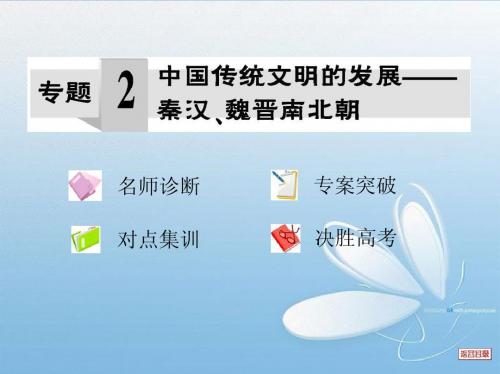 高三历史：《专题2中国传统文明的发展 秦汉、魏晋南北朝》课件