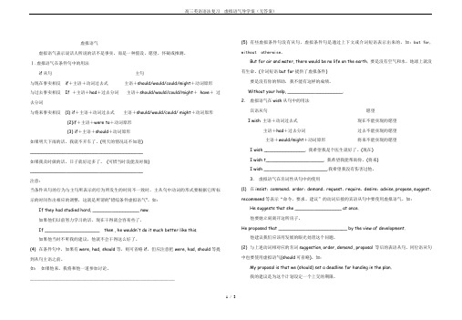 高三英语语法复习---虚拟语气导学案(无答案)