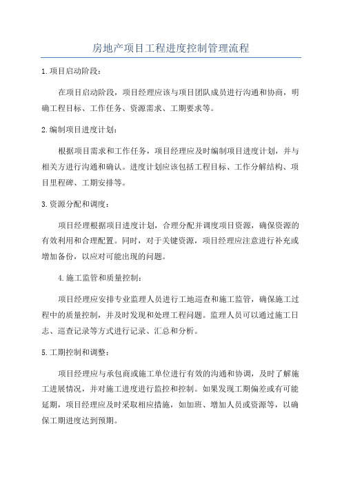 房地产项目工程进度控制管理流程