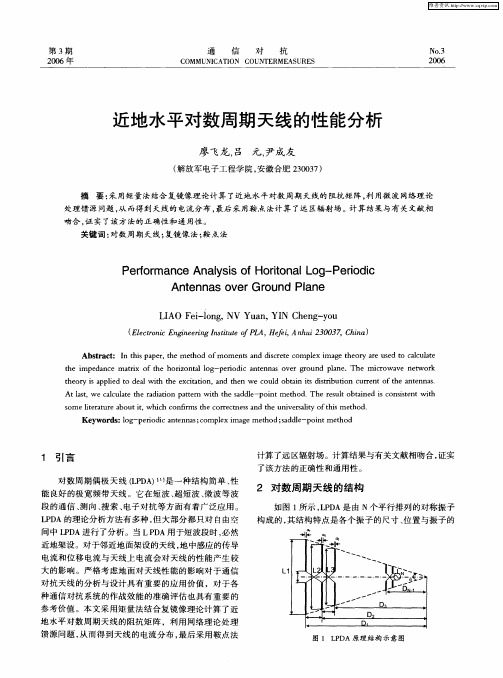 近地水平对数周期天线的性能分析