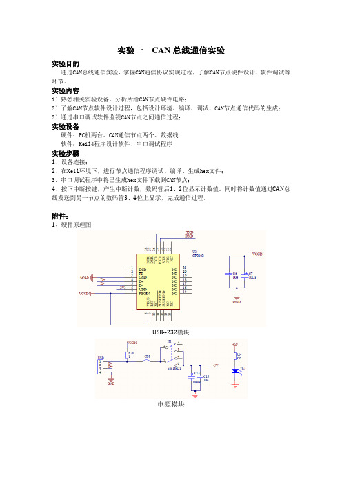 现场总线通信实验