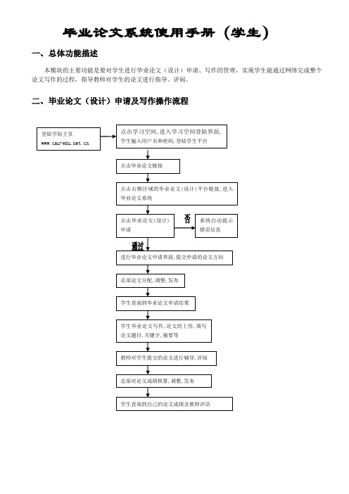 毕业论文系统使用手册