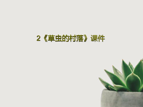 2《草虫的村落》课件共27页PPT