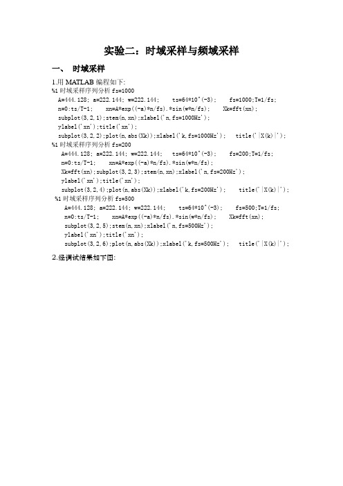 数字信号处理第三版用MATLAB上机实验