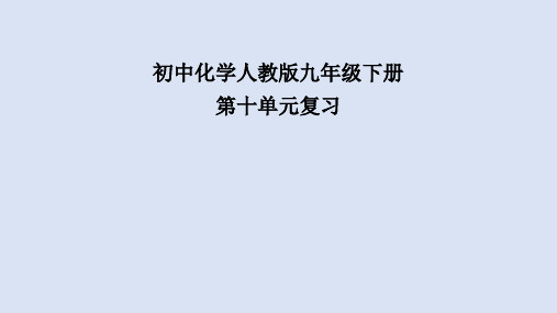 第十单元复习ppt九年级化学人教版下册