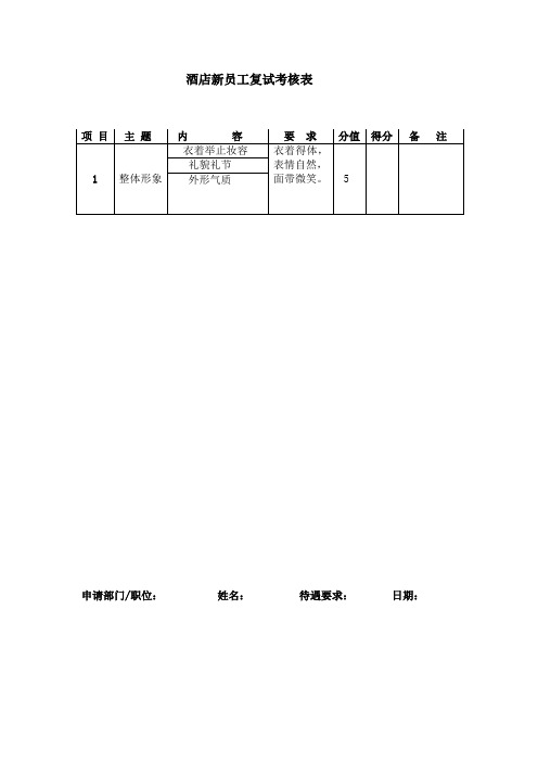 酒店总经理考试题及标准答案