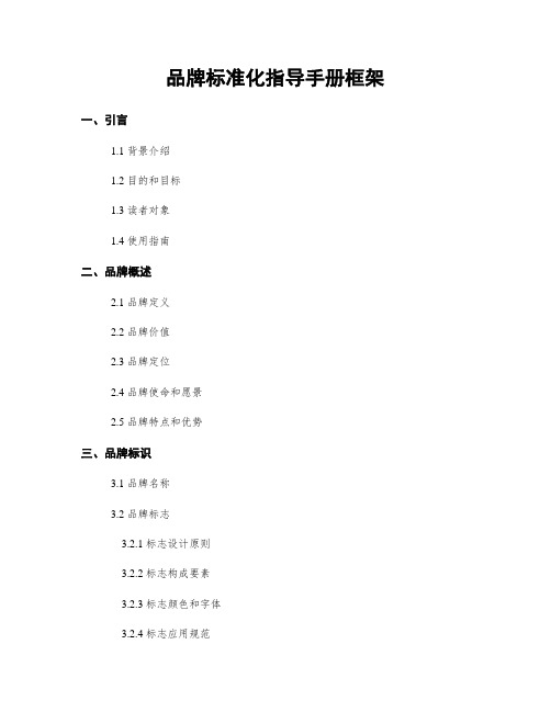 品牌标准化指导手册框架