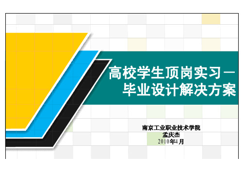 高校学生顶岗实习-毕业设计解决方案-孟庆杰