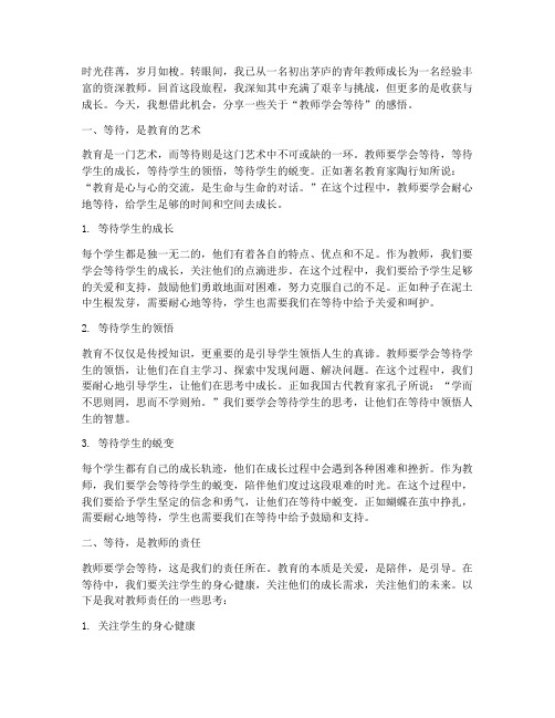 教师学会等待感言