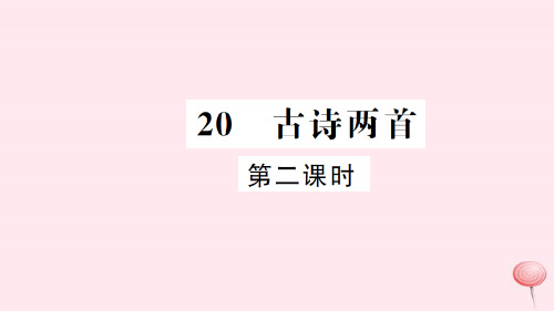 2021-2022新人教版四年级语文上册第六组20古诗两首(第2课时)习题课件.ppt