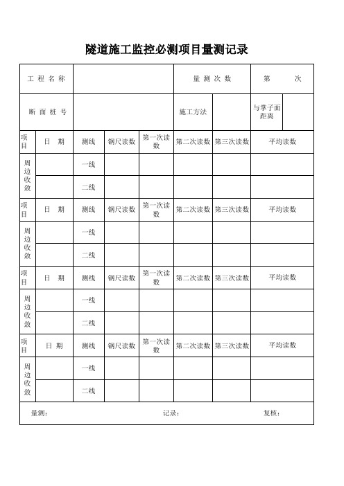 隧道周遍收敛观测