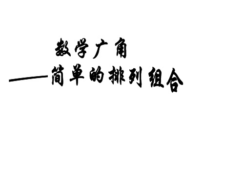 二年级上册数学课件8 数学广角《搭配》 ｜人教新课标(秋) (共19张PPT)