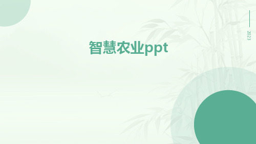 智慧农业pptppt