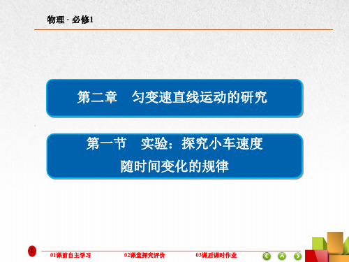 高中物理课件《实验：探究小车速度 随时间变化的规律》