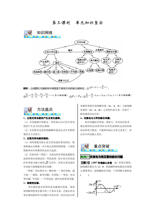 2011届高考物理一轮复习教学案精品集103单元知识整合