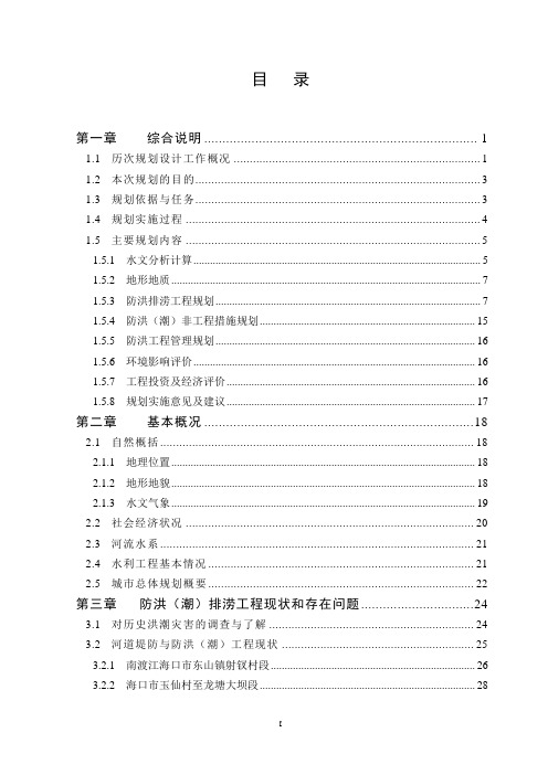 海口市防洪(潮)规划报告