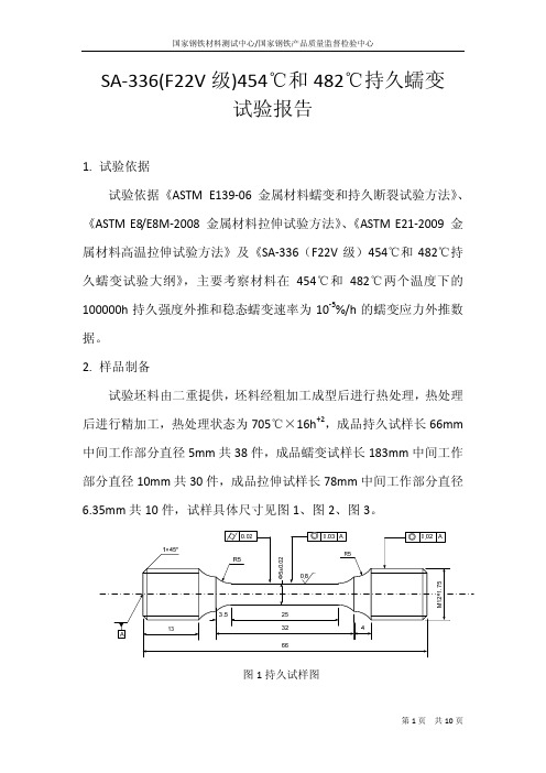 SA336F22高温蠕变试验