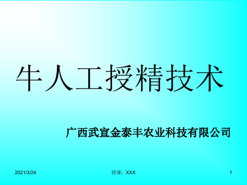 牛人工授精技术PPT课件