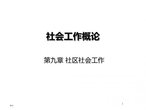 第九章社区社会工作+