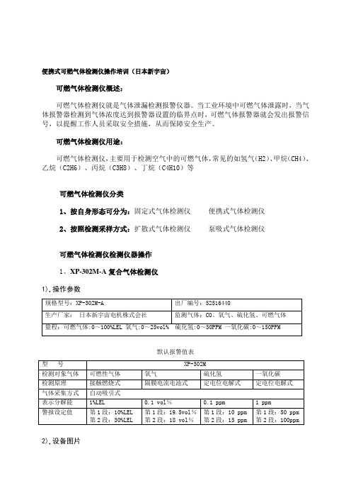 便携式可燃气体检测仪操作培训(日本新宇宙)