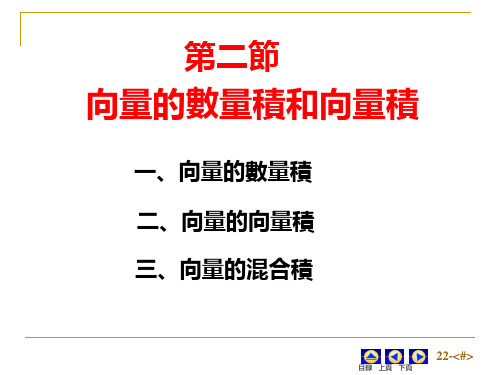 高数课件-向量的数量积和向量积