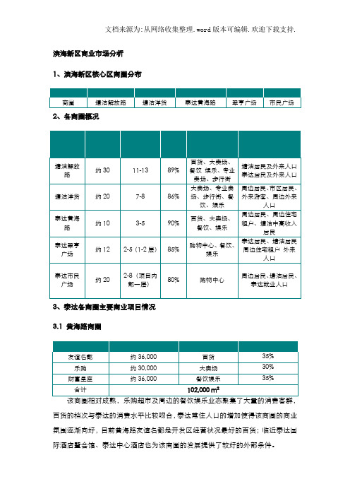 天津滨海新区商业市场调研报告