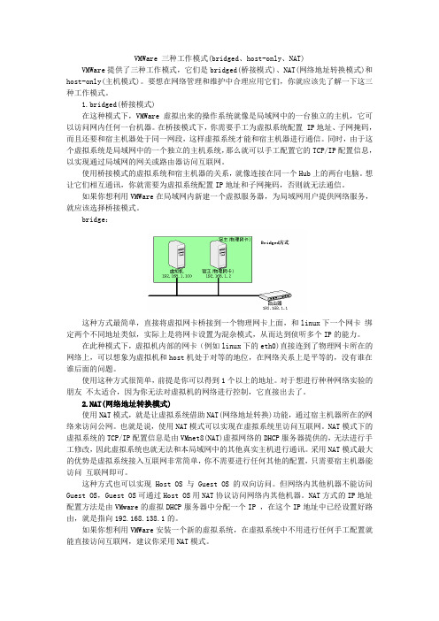 VMWare Workstation三种工作模式[3页]