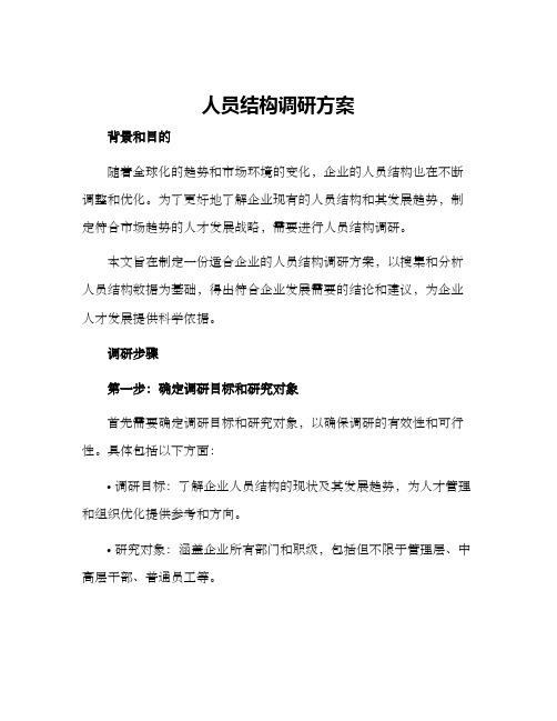 人员结构调研方案