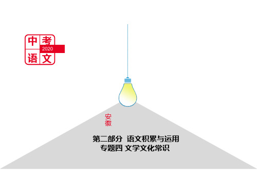安徽中考语文总复习PPT语文积累与运用文学文化常识