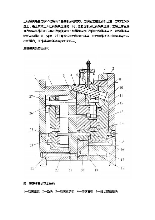 压铸模基本结构
