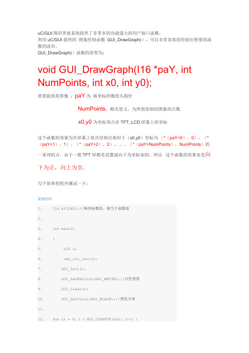 uCGUI绘制曲线GUI_DrawGraph