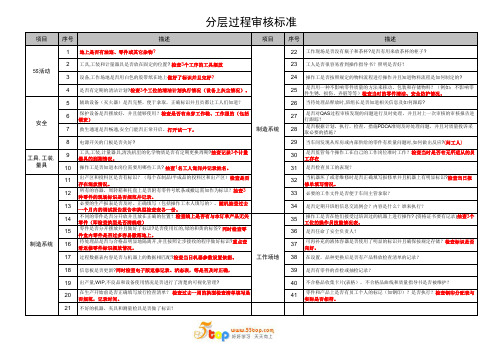 分层过程审核标准及审核记录表