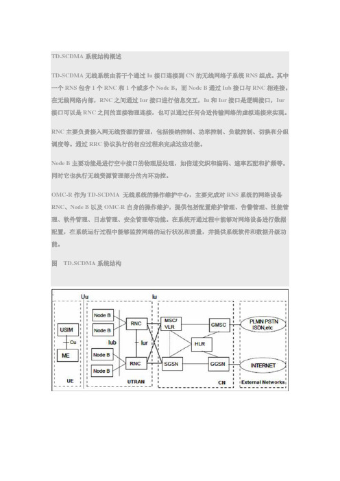 TD-SCDMA系统结构概述(含结构图)