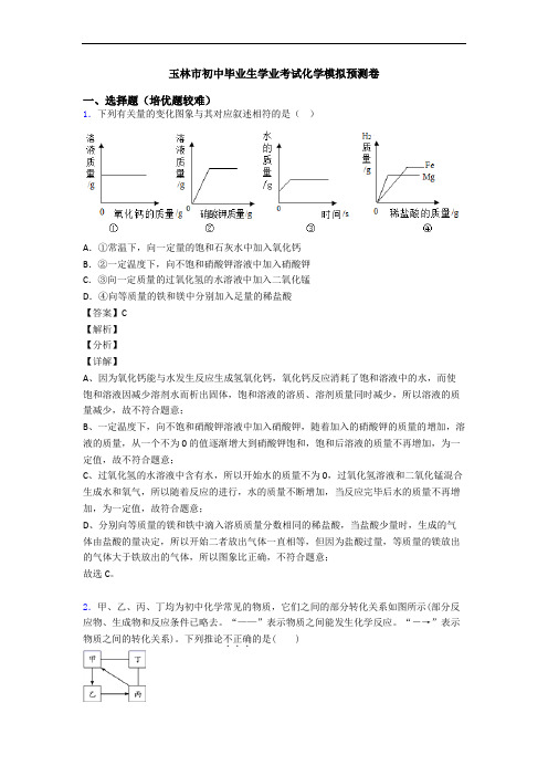 玉林市初中毕业生学业考试化学模拟预测卷