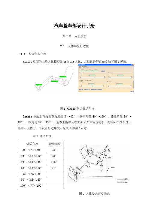 汽车整车部设计手册