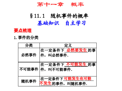 11.1随机事件的概率