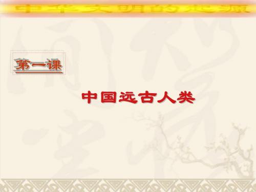 〔人教版〕中国远古人类 教学PPT课件1 华东师大版