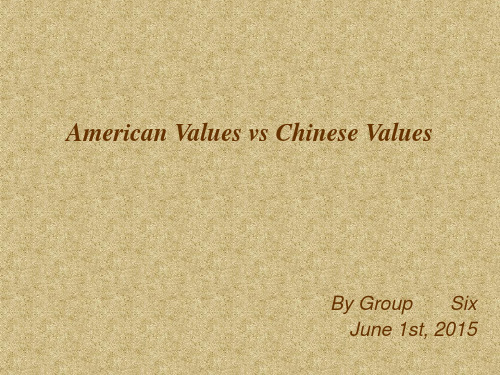 American Values vs Chinese Values