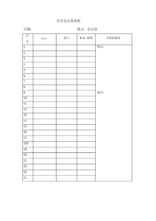 内部审核资料