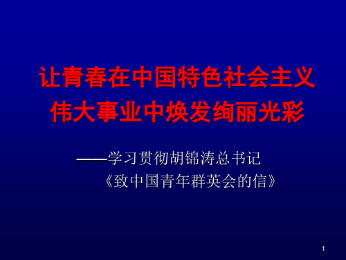 让青春在中国特色社会主义伟大事业中焕发绚丽光彩.ppt