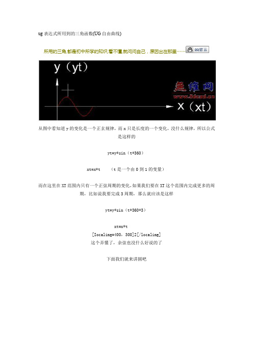 ug表达式所用到的三角函数