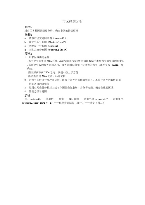 北京农学院GIS地理信息系统实习市区择房分析步骤