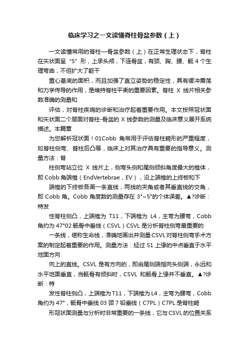 临床学习之一文读懂脊柱骨盆参数（上）