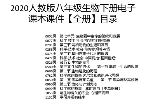 2020人教版八年级生物下册电子课本课件【全册】