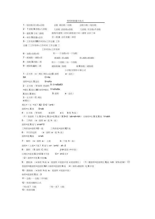 最新苏教版1—6年级小升初数学总复习资料归纳