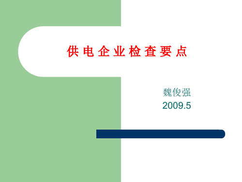 供电企业检查要点ppt课件